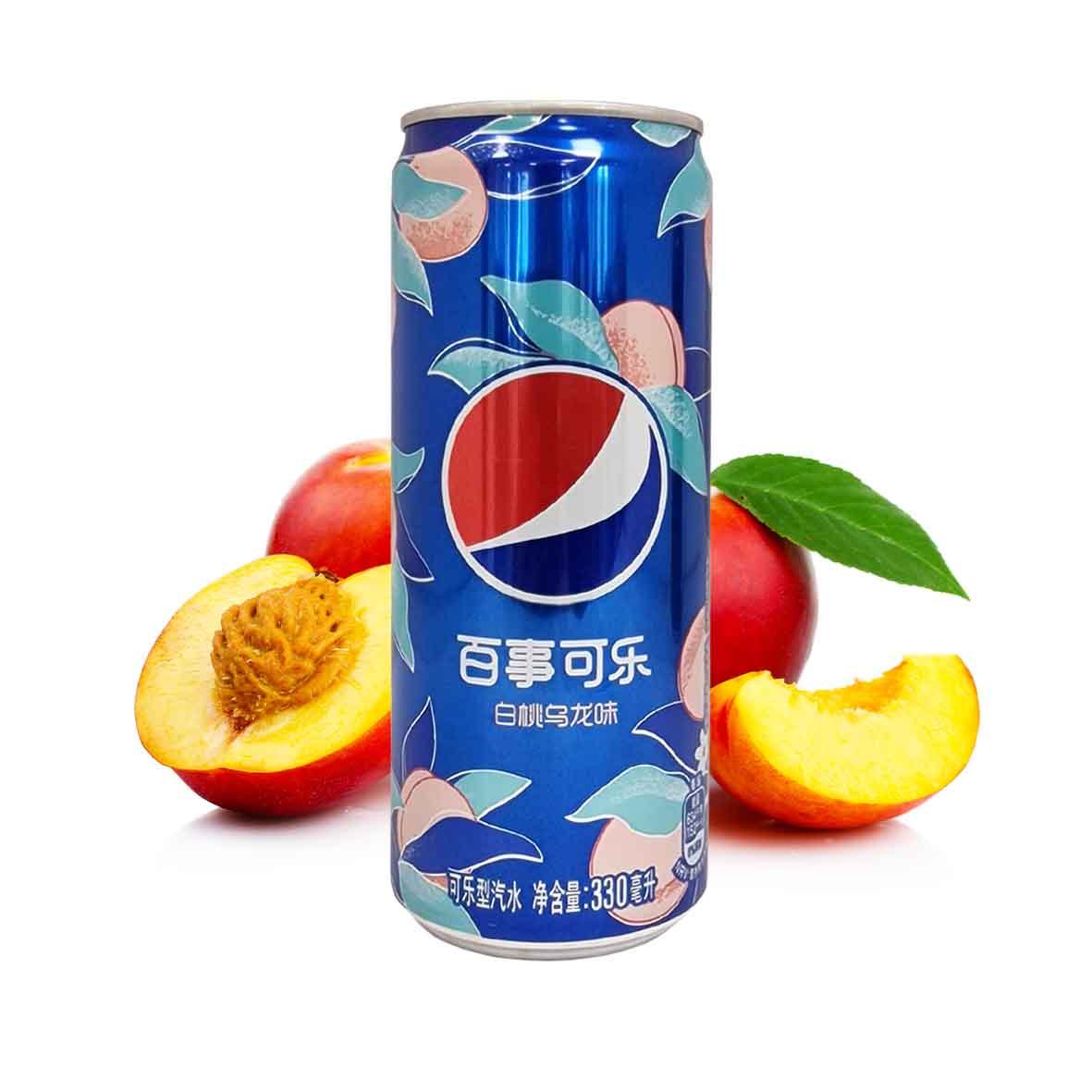 Pepsi White Peach Oolong Can 330ML - Extreme Snacks