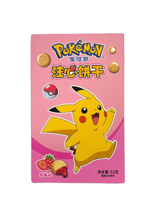 Pokemon Strawberry Filled Cookies 52g - Extreme Snacks