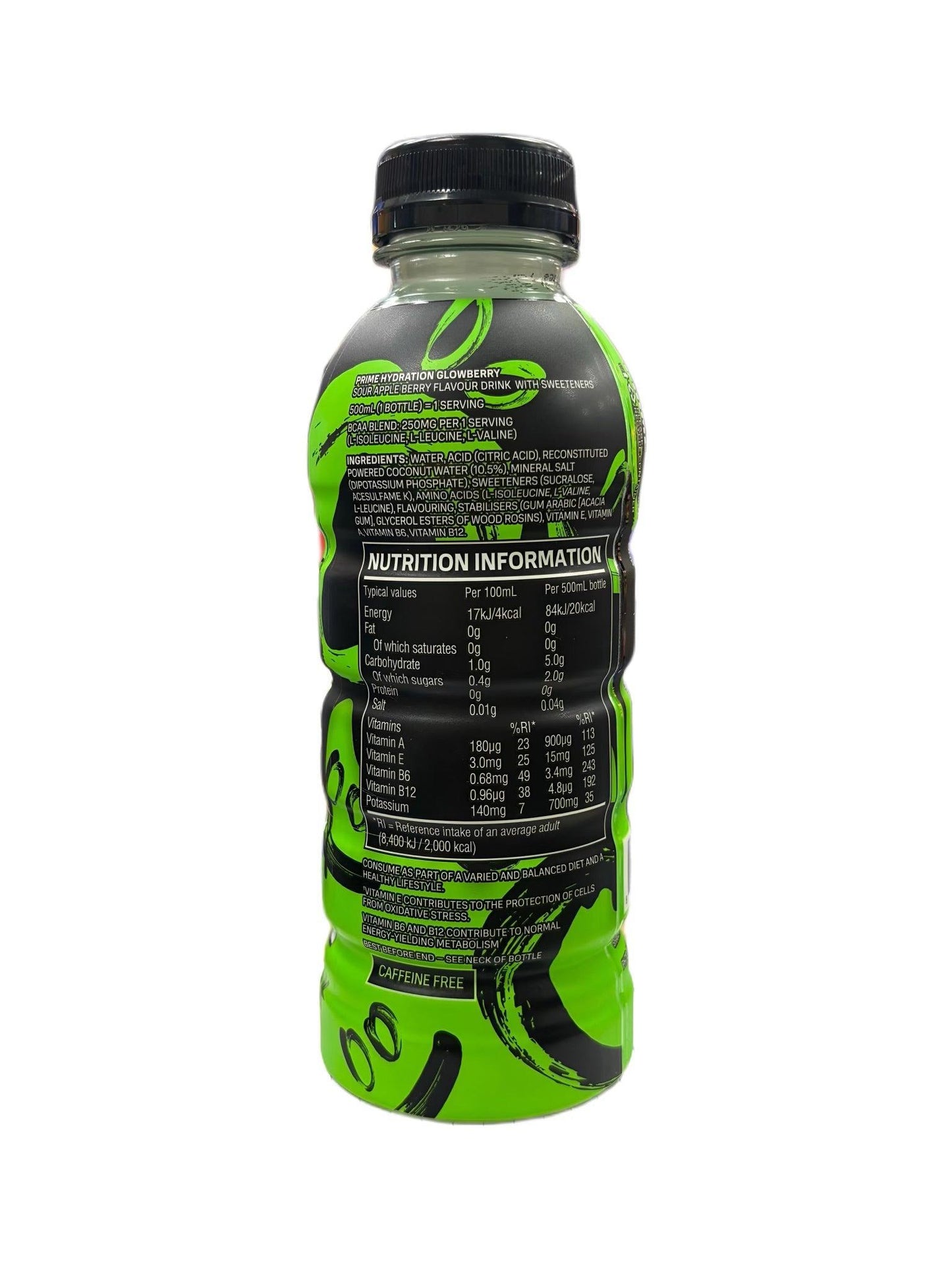 Prime Hydration Glowberry - U.K Rare Bottle Edition - Extreme Snacks