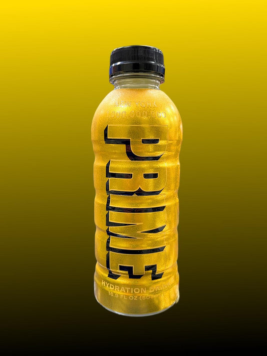 Prime Hydration Gold Bottle 1 Billion New York - Super Rare Collectors Edition Scratched - Extreme Snacks