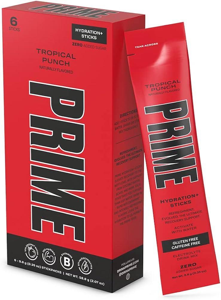 Prime Hydration Tropical Punch Sticks - 6 - Extreme Snacks