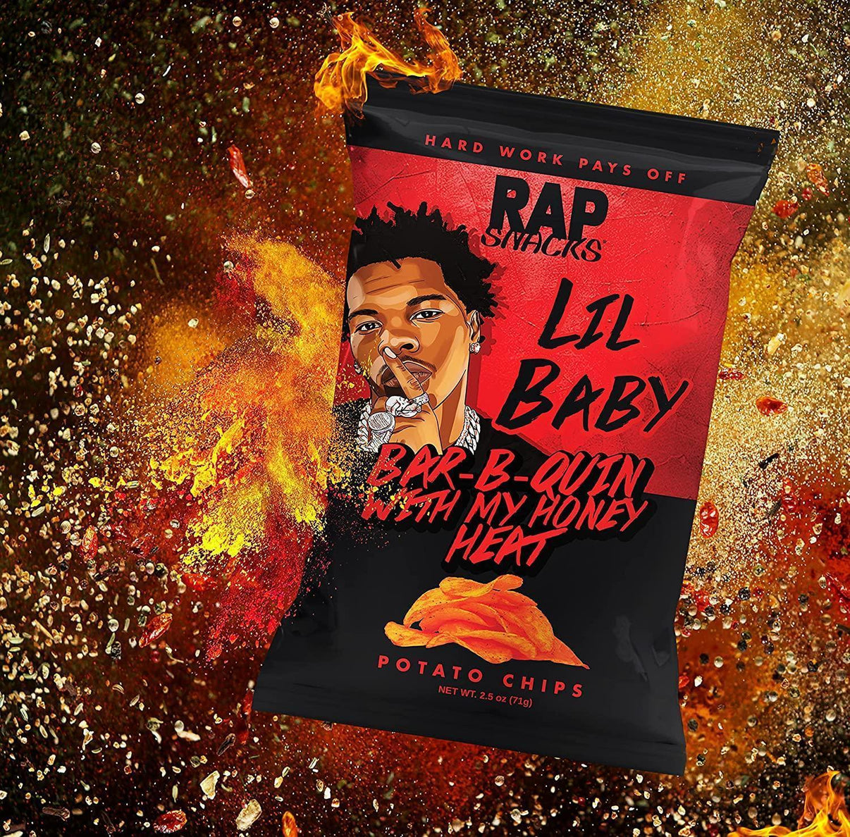 Snakz Rapper Rap Snacks BBQ-Lil Baby Quin with My Honey Heat