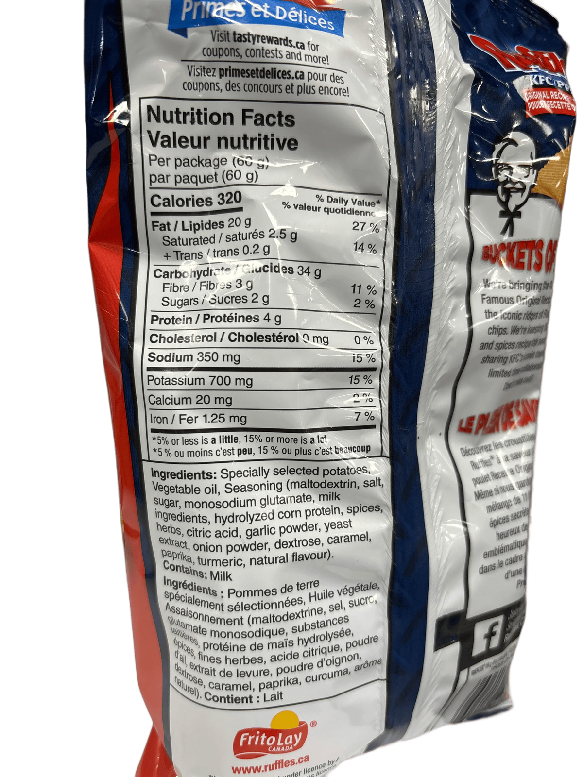 Qfc Ruffle Ruffles Chips KFC Original Recipe 60G