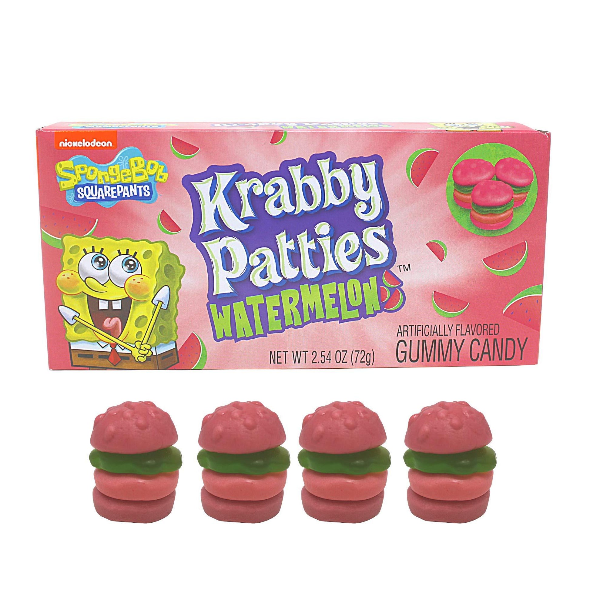SpongeBob Krabby Patties Watermelon Gummy Candy Theatre Box - Extreme Snacks