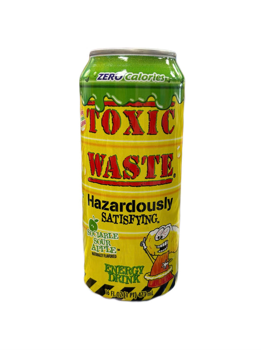 Toxic Waste Sociable Sour Apple Energy Drink 473ML - Extreme Snacks