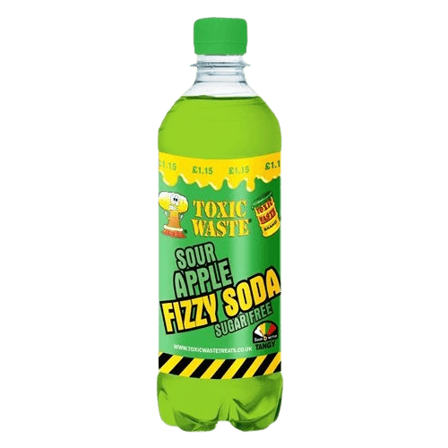 Toxic Waste Sour Apple Fizzy Soda Sugar Free - Extreme Snacks
