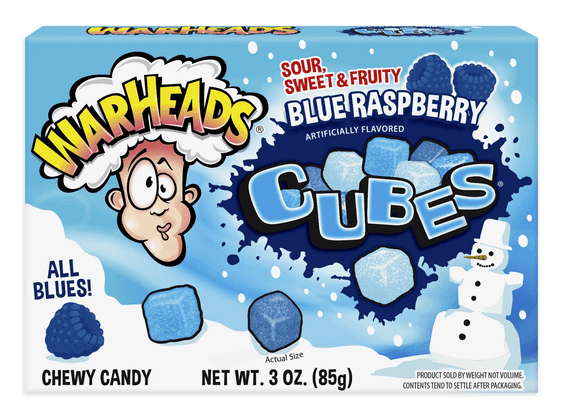 Warheads Cubes Blue Raspberry Christmas - Extreme Snacks