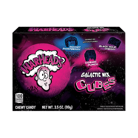 Warheads Galactic Mix Cubes Theatre Box - Extreme Snacks