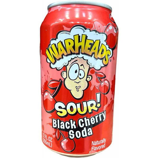 Warheads Sour Black Cherry Soda - 355mL - Extreme Snacks